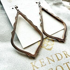 Kendra Scott Bronze-Tone Filigree Open Teardrop Drop Earrings